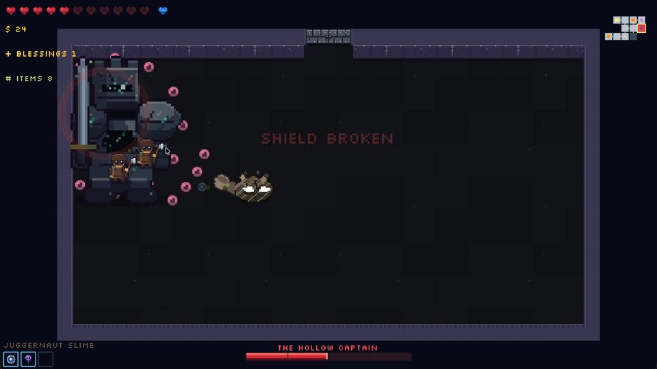 The Hollow Captain's shield breaks